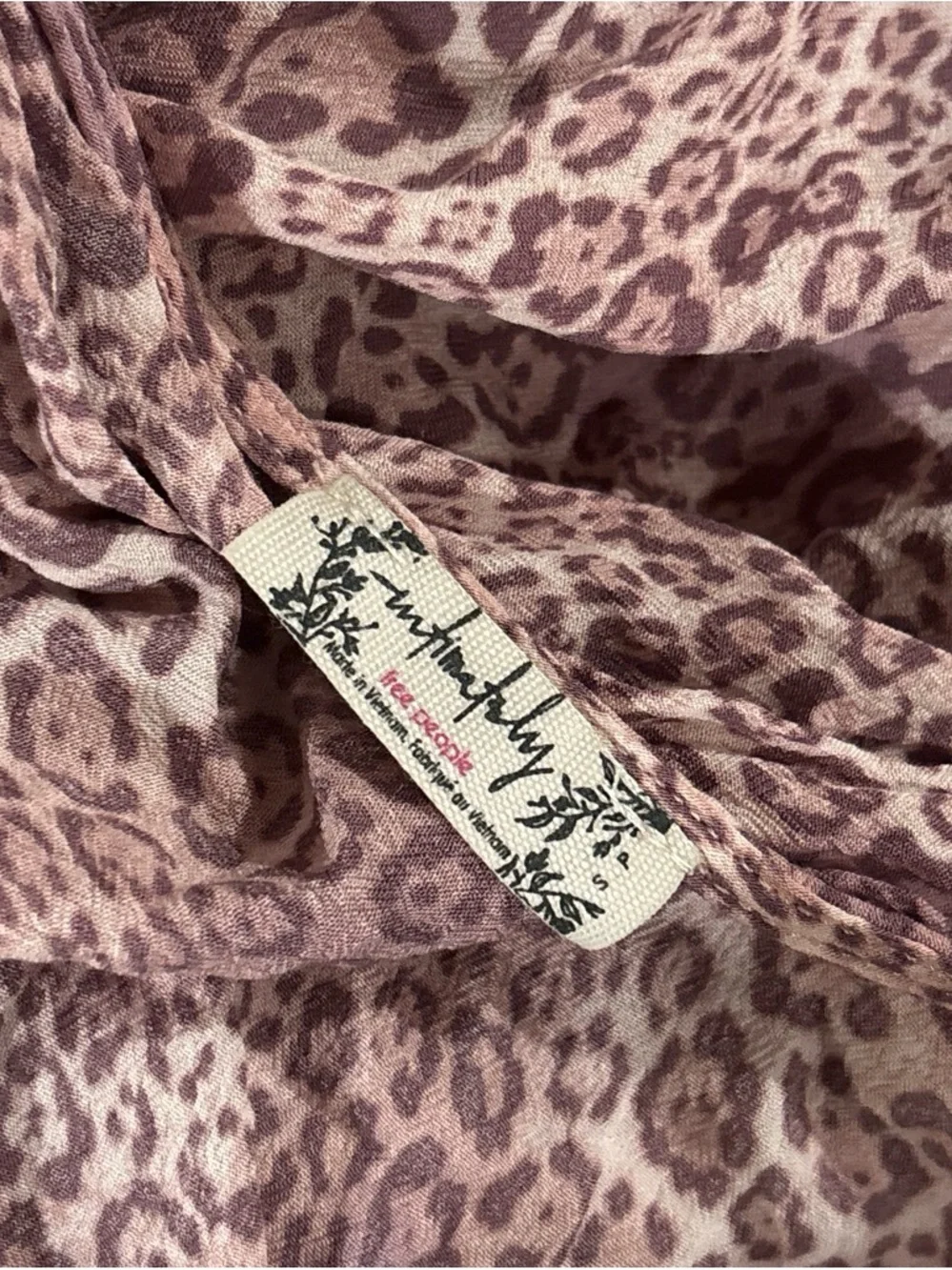 Free People Lilac Leopard-Print Bodysuit Tank - Purple & White